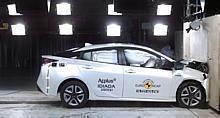 Toyota Prius im Euro-NCAP-Crashtest.  Foto: Euro NCAP